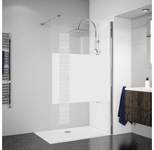 BREUER Inloopdouche Panorama chroom 100 cm dwarsstrepen
