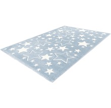 Blauw tapijt met sterrenpatroon