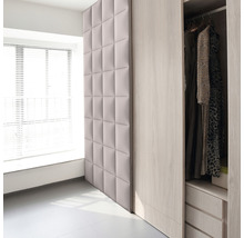 MOLLIS Wandkussen Fancy creme/taupe 30x30 cm