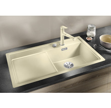 Granieten spoelbak met afdruiprek en kraan