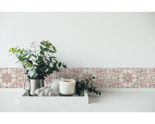 Decoratieve wandrand met vintage patroon