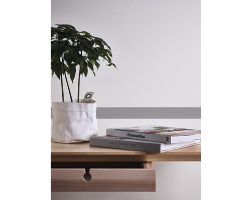 Decoratieve kamer met kamerplant, twee boeken en een tafel