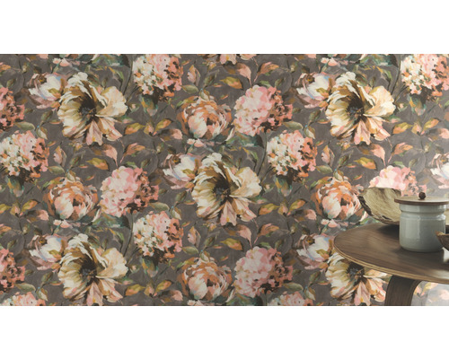 Behang met bloemmotief