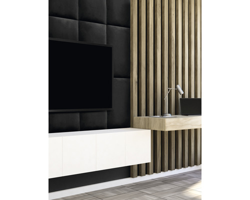 MOLLIS Wandkussen Matt Velvet zwart 30x60 cm MOLLIS Wandkussen Matt Velvet zwart 30x60 cm