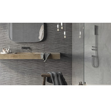 Decoratietegel Varana donkergrijs 45x90 cm