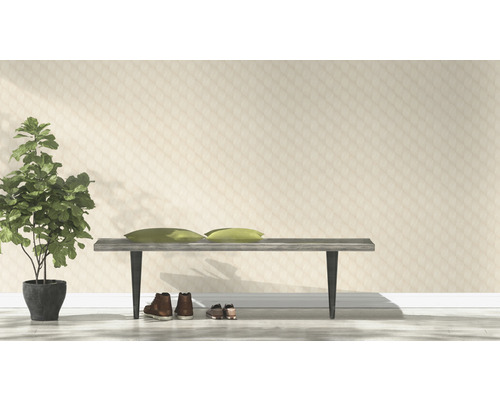 Licht interieur met bank, kussens, potplant en schoenen