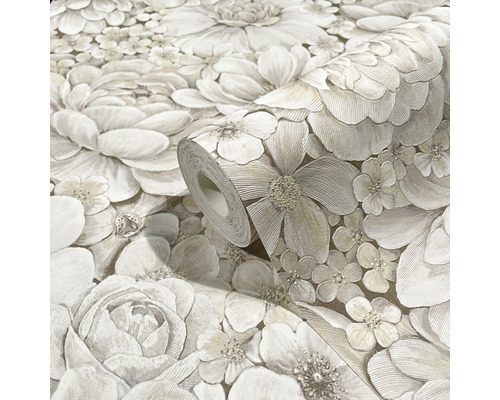 Rol behang met bloemmotief