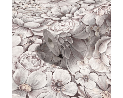Behangrol met bloemmotief