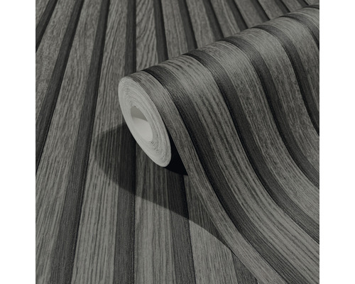 Behangrol met houten lambriseringseffect