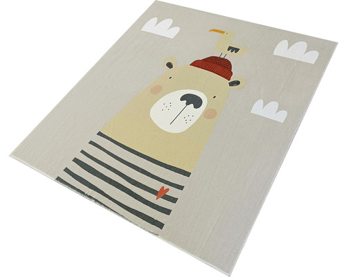 Tapijt met beer en meeuw motief voor kinderkamer