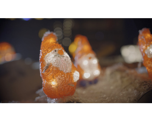 Verschillende verlichte kerstmanfiguren als kerstdecoratie