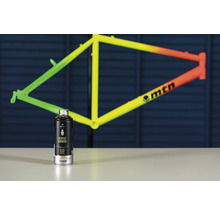 Acryllakspraybus voor een fietsframe