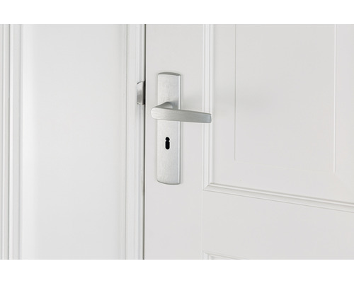 Witte deur met zilverkleurige deurklink