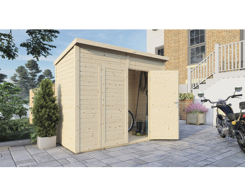 BERTILO Berging Timmo 2 incl. vloer onbehandeld, 244x121 cm BERTILO Berging Timmo 2 incl. vloer onbehandeld, 244x121 cm
