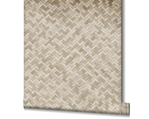 Behang met vlechtpatroon op rol