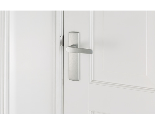 Witte binnendeur met zilverkleurige deurklink