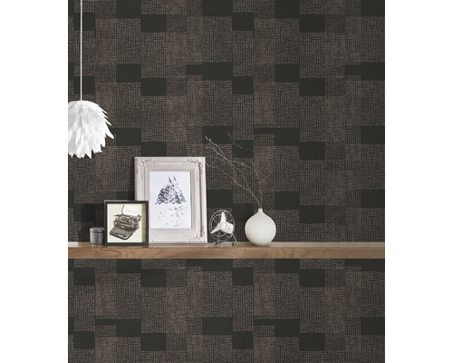 Behang met grafisch patroon in woonkamer