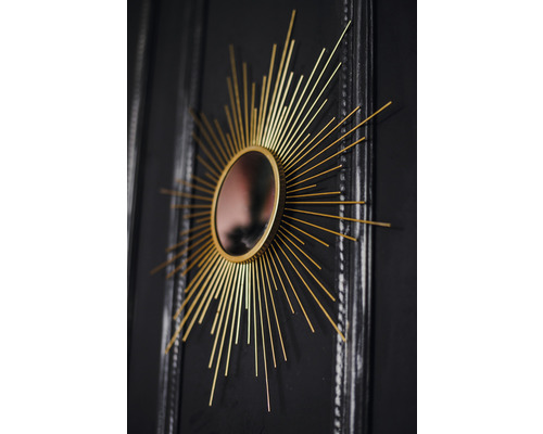 Decoratieve spiegel met zonnestraalvormig frame voor wandmontage