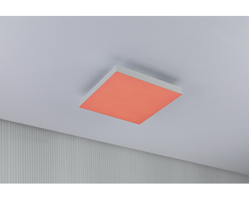 Vierkante plafondlamp met gekleurde verlichting