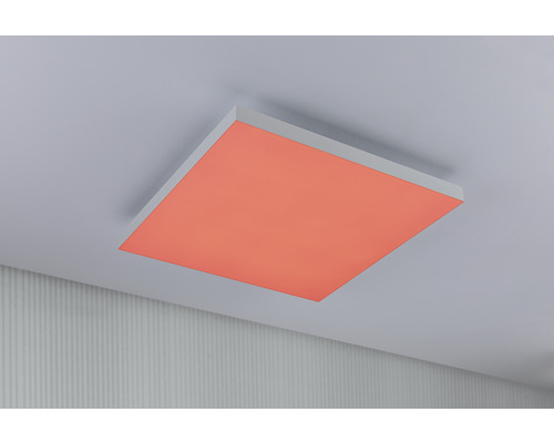 Vierkante plafondlamp met eenkleurig lichtpaneel