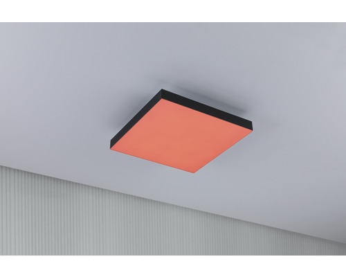 Vierkante plafondlamp met zwart frame