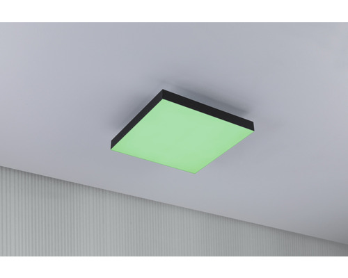 Vierkante plafondlamp met zwart frame