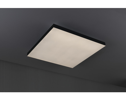 Vierkante plafondlamp met zwart frame