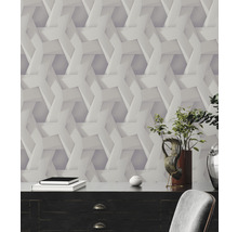 Scene met behang met 3D-effect in de kamer.