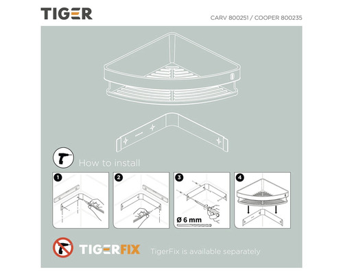Installatie-instructies voor Tiger hoekrek