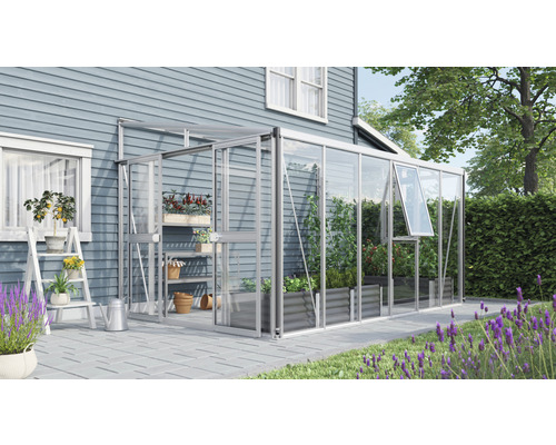 VITAVIA Tuinkas Athena 10200 veiligheidsglas/polycarbonaat 3 mm alu, 265,9x397,2x238,8 cm