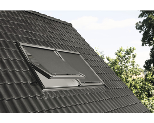 VELUX Buitenzonwering elektrisch op zonne-energie MSL MK34 5060 transparant zwart