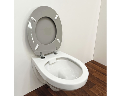 Wandcloset met diepspoeling, open spoelrand en toiletzitting