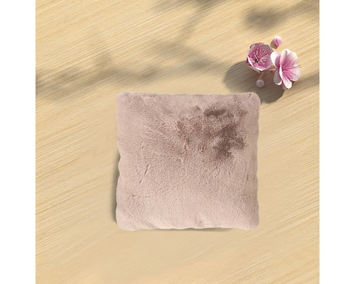 Vierkant decoratief kussen met bontstructuur