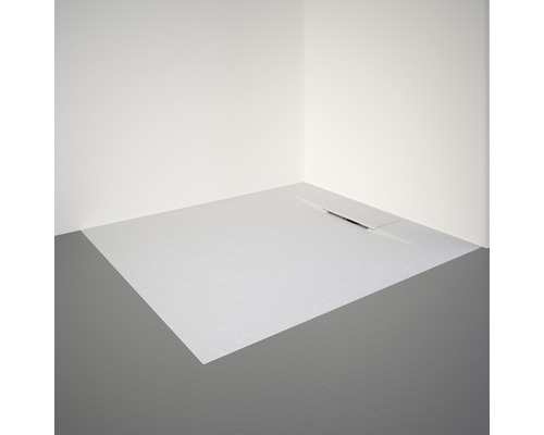 Gelijkvloerse douche met douchegoot