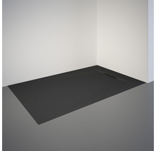 Gelijkvloerse douche met afvoergoot in de hoek