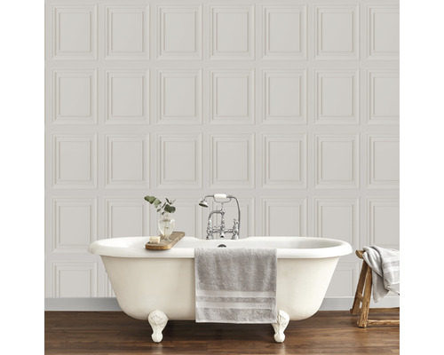 Badkamer met bad voor wandpanelen behang