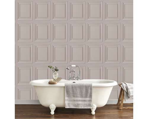 Badkamer met bad voor wandpaneelbehang