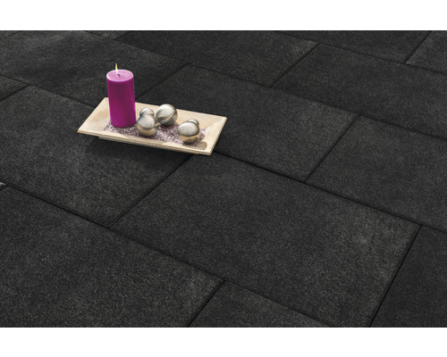 DIEPHAUS Terrastegel iStone Starter met facet basalt, 60 x 40 x 4 cm