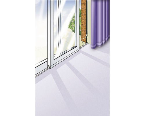 Illustratie van een schuifdeursysteem met uitzicht naar buiten