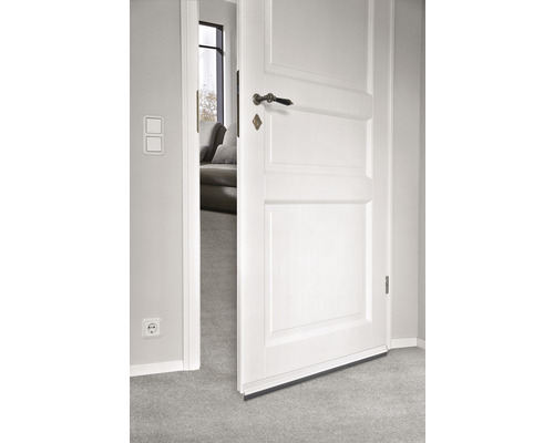 Geopende witte binnendeur met beslag