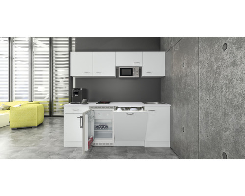 Keukenblok Berna Antraciet/Wit L 140 Cm - Compact Keukenmeubel