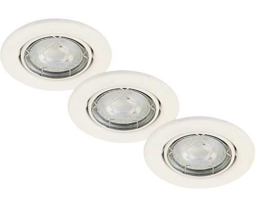 BRILONER LED Inbouwspot set 7050 Ø 86 mm wit, 3 stuks