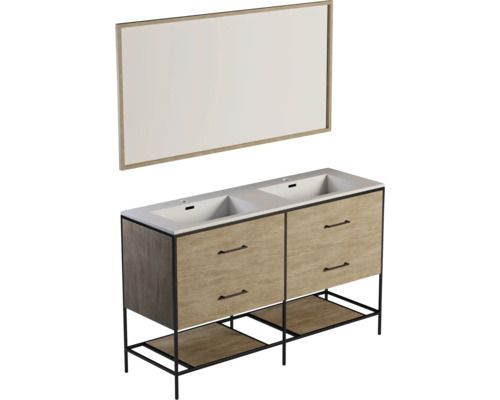 Wastafelcombinatie met spiegel voor een moderne badkamer