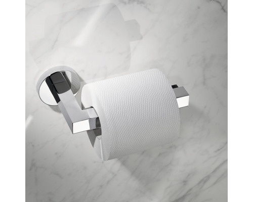 Toiletpapierhouder van metaal met papierrol