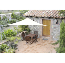 FLORACORD Schaduwdoek wind- en waterdoorlatend driehoek crème wit 360x360x360 cm