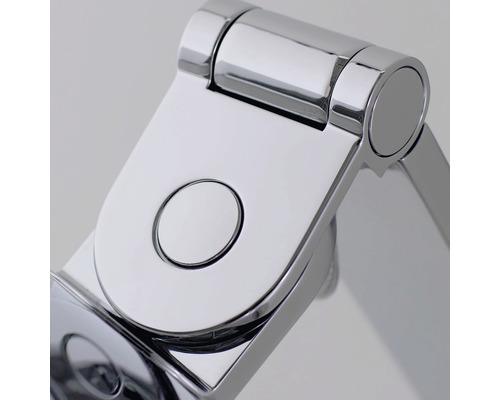 Detailopname van een verchroomd beslag