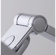 Detailopname van een verstelbaar metalen scharnier