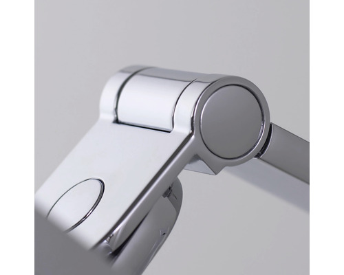 Detailopname van een verstelbaar metalen scharnier