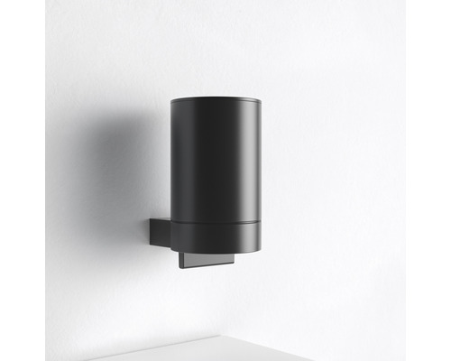 Zwarte zeepdispenser voor wandmontage