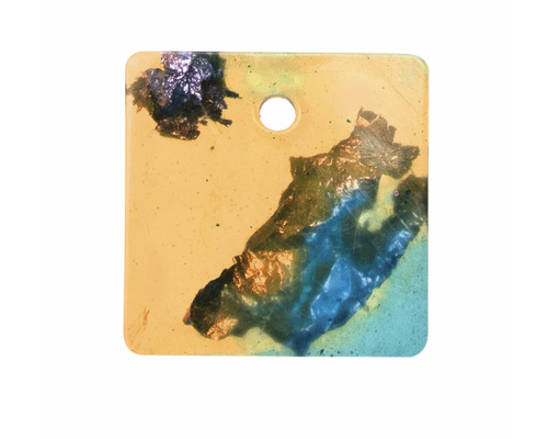 Vierkante decoratie met gat om op te hangen